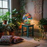 Lampe Champignon Givré