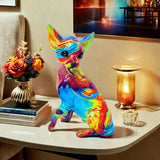 Lampe de Table Chihuahua en Résine Éclatante
